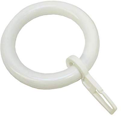 Gardinenringe mit Flh, Kunststoff, für Ø 28 mm weiß