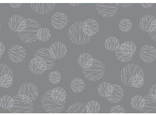 Susy Card 40028729 - Geschenkpapier Rolle Weihnachten, 2 m, Scribbled Circles grau , 1 Stück