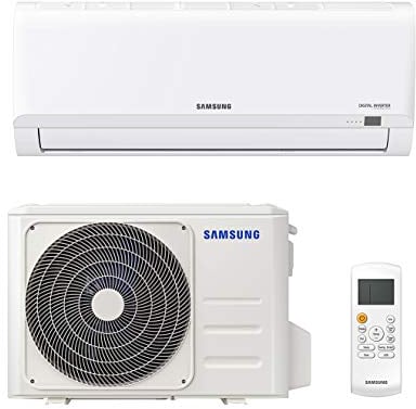 Samsung AR30 Malibu, Climatizador Monosplit con bomba de calor, 12000 BTU, gas R32, AR12TXHQBWKNEU+AR12TXHQBWKXEU, [Clase de eficiencia energética A++/A]