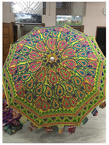 Marusthali Indian Parasol Umbrella- Sun Shade garden Umbrella, Patio Umbrella, Beach Umbrella, Sun Umbrella for Garden, Umbrella for Garden Table, Garden Parasol Umbrella