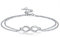 Micory Infinity Unendlichkeit Symbol Damen Armband 925 Sterling Silber Zirkonia Armkette Verstellbar Charm Armband