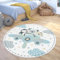 Paco Home Teppich Kinderzimmer Kinderteppich Waschbar Junge Mädchen Spielteppich Rund Modern Pastell, Grösse:120 cm Rund, Farbe:Beige