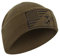 Rothco USMC Adler, Globus und Anker/US Flagge, Deluxe Feinstrick Watch Cap | USMC Beanie | Marine Corps Wintermütze - Braun - Einheitsgröße