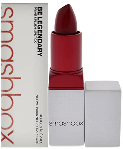 Smashbox Cosmetics Be Legendary Prime & Plush Lipstick - Bawse (Deep Red) 0.14oz