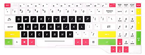 WYGCH Silicone Keyboard Cover for ASUS TUF FX505 FX505GT FX505DT FX705 FX705DY, ROG Strix GL503 GL504 GL703 GL704 GL704GM GL704GV GL704GW Gaming Laptop USA Version(Candy Black)