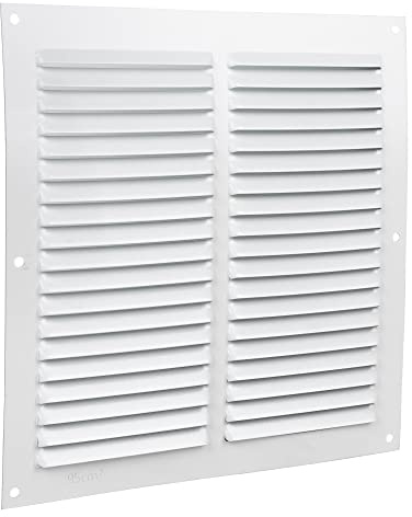 Cofan Rejilla de Ventilación | Fabricada en Aluminio Blanco | Medida de 20 x 20 cm | Medida Interior 17 x 17 cm | 5 Unitades