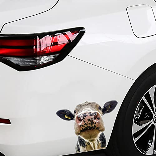 Auto 3D Aufkleber, 4 Stück Lustig Kühe Autoaufkleber Auto Karosserie Dekor Selbstklebend Auto Motorhaube Aufkleber Wasserdicht DIY Aufkleber Sticker Auto Styling Dekoration Aufkleber für Motorrad