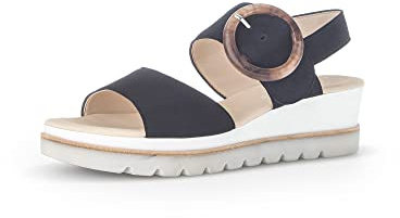 Gabor Damen Keilsandalen, Frauen Sandalen,Best Fitting,Sommerschuhe,Freizeitschuhe,offene Schuhe,Strandschuhe,Keilabsatz,Atlantik,40 EU / 6.5 UK