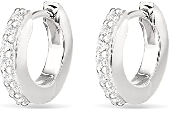 ESPRIT Damen-Creolen 925er Silber 14 Zirkonia One Size Silber 32023002