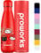 PROWORKS Bouteille d'eau Isotherme, sans BPA, Gourde INOX Reutilisable pour Maintien Chaud de 12 Heures & du Froid Jusqu’à 24 Heures, Sport, Gym, Voyage 500ml - Coquelicot Rouge - Super Sushi