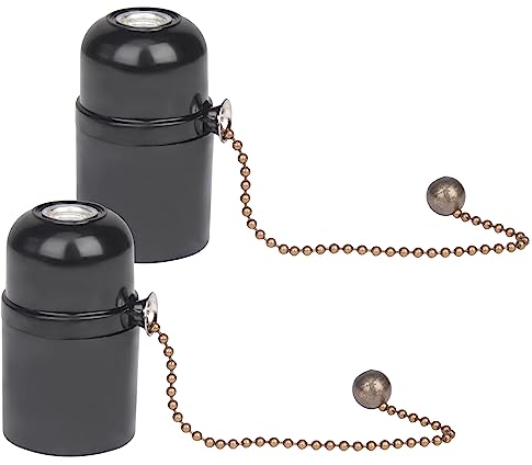 FIRVRE 2 Pack Douille Ampoule Vintage E27 Interrupteurs zippés PVC Résistant à la chaleur à Pieds de lampes Lampes de bureau à l'applique murale et au lampadaire