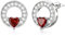 Ohrstecker aus 925e Sterlingsilber rotes Herz für Damen