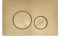 Round Pneumatic Flush Plate - Brushed Brass