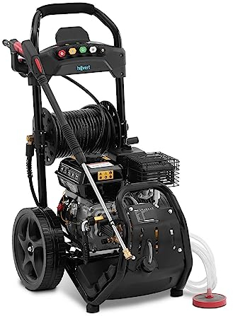 hillvert HT-HPW-180A Nettoyeur haute pression 4500 W 200 bars Tuyau de 20 m Nettoyeur haute pression thermique Nettoyeur de surface Nettoyeur de terrasse