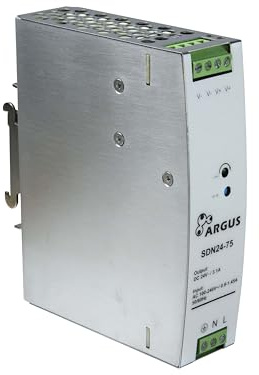 Inter-Tech ARGUS Hutschienennetzteil SDN24-75 – 24 V / 74 W im Industrie-Metallgehäuse