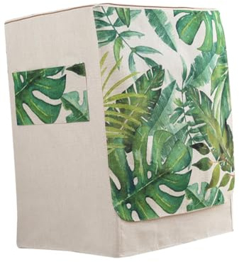 SOLUSTRE Waschmaschinenabdeckung aus Polyester mit Schutzhülle und Taschen Schützender Verblassungsfreier Bezug für Waschmaschine im Waschraum 60x60x83cm