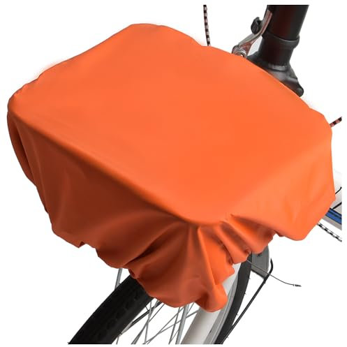 VAOLOAV 35L Regenhülle für Regenüberzug Rahrradkorb Fahrradtasche Gepäckträger wasserdichte Orange