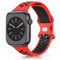 Meliya Cinturino per Apple Watch 45mm 44mm 46mm 49mm 42mm 41mm 40mm 38mm, Cinturino in Silicone per iWatch Series 10 9 8 7 6 5 4 3 2 SE Ultra (Rosso/nero, 42mm(Series 3 2 1)/44mm/45mm/46mm/49mm)