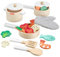 Fisher-Price Coffret Marmites et Casseroles en Bois pour Jeu d’Imitation, 19 pièces en Bois, pour Enfants de 3 Ans et Plus, HXT83
