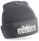 Beanie Strickmütze mit Spruch | Ich bin Darmstadt Fan also bin ich cooler als du! | grau | weiche und warme Fußball Mütze für Darmstadt Fan | Skyline | SoftTouch Einheitsgröße für Erwachsene