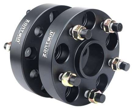 Spurverbreiterung 2/4 - PCD 5x120 bis 5x100 5x108 5x114.3 5x112 Spurplatten (Color : 2PCS 25mm Black)