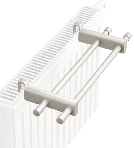 Generico PortaPorta Asciugamani per termosifone, Porta salviette per termosifone, scaldasalviette, Bianco, 70 cm