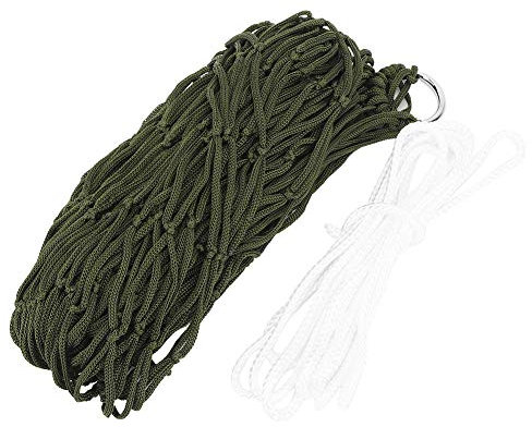 XHIKOWAT Hamac en Maille de Nylon, Chaise Balançoire de Camping, pour Jardin Extérieur, Plage, Lecture, 200x80cm,Autres équipements d'alpinisme et de Camping