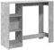 vidaXL Bartisch, Stehtisch mit Regal, Tresentisch für Küche Wohnzimmer Esszimmer, Küchentisch Loungetisch Bistrotisch, Betongrau Holzwerkstoff