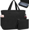 ENONEO Shopper Tasche Groß Wasserdicht Strandtasche Damen mit Reißverschluss, Familien Badetasche Große Damen Shopper Beach Tote Bag XXL Strandtasche Mit Vielen Fächern & Nassfach