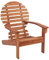 Klappbarer Adirondack-Stuhl, Verstellbarer Adirondack-Stuhl mit Runder Rückenlehne, Akzentmöbel aus Holz für den Außenbereich, Garten-Loungesessel mit Öl-Finish, für Hof, Garten,