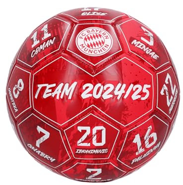FC Bayern München I Ball I Fußball I Signature 2024-25 I Rot I Größe 5