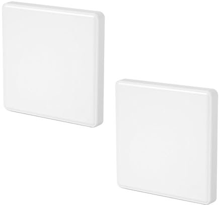 KOZOY 4 Plaques Murales Vierges, 8.6 X 8.6 cm Cache Prise Murale Double Plaque Murale Vierge Cache Prise Electrique Murale pour Prises Ou Interrupteurs Inutilisés