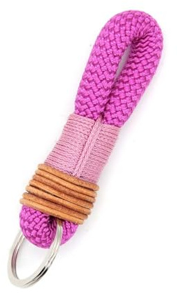 KENSONS for dogs Schlüsselanhänger Little aus Tau in Pink-Rosa | Pretty in Pink | Schlüsselband | Lanyard für Männer und Frauen - mit Liebe HANDGEMACHT | Geschenk | Valentinstag | Geburtstag