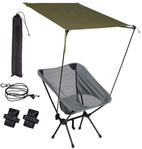 Canopy plegable para silla de camping, sombrilla de salón, sombrilla para exteriores, jardín, terraza, senderismo, actividades de ocio