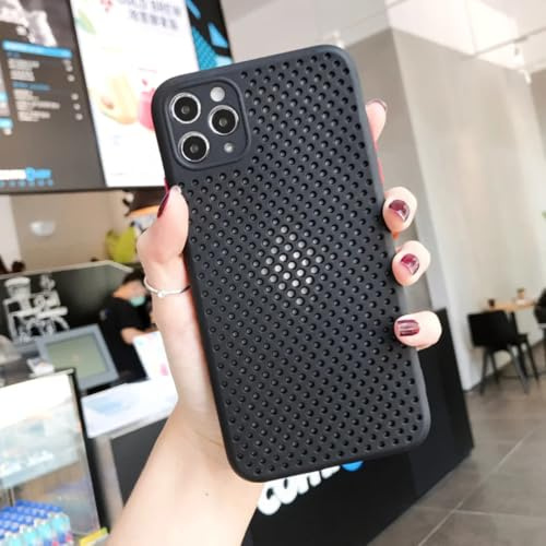 JIASHM Per iPhone 6S Custodia traspirante e traspirante in TPU morbido, tinta unita (per iPhone 6S/nero)