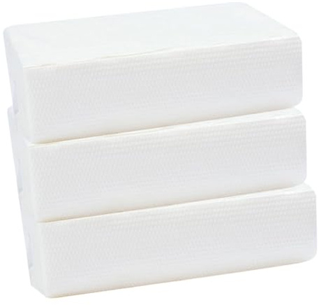 DECOMELODY Weiße Küchenpapierhandtücher Super Reißfest 3 Stück-pack aus Natürlichem Zellstoff Wasserabsorbierend und für Küche und Restaurant