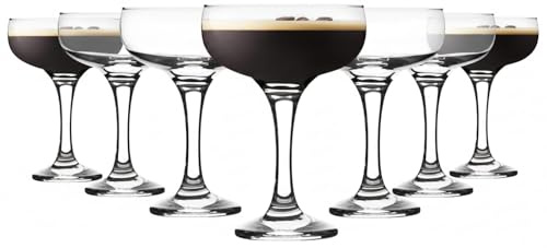 Acense 6 x Drinking Glasses - Tumblers for Water, Juice, Cocktails Multipurpose (235ml)