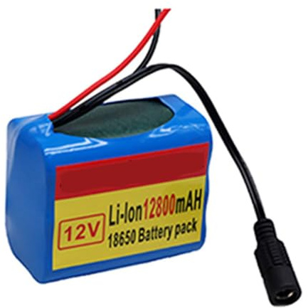 12V 12.8Ah 3S2P Batterie lithium-ion rechargeable BMS intégré Boîtier en PVC étanche Résistant au vieillissement Compatible avec les moteurs de 50 à 300 W 12V 12.8Ah