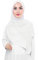 Lina & Lily Damen Hijab Kopftuch Schal mit Glitzer aus Premium Chiffon (Weiß)