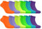 Caudblor 12 Pares Show calcetines de corte bajo de algodón para hombres y mujeres, Multicolor.