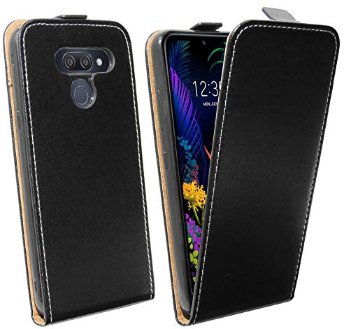 cofi1453® Flip Case kompatibel mit LG K50 Handy Tasche vertikal aufklappbar Schutzhülle Klapp Hülle Schwarz