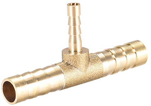 sourcing map 8x4x8mm Schlauch Reduzierer Widerhakenanschluss T-förmig 3-Wege Verbinder