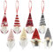 obmwang 8 Pack Christmas Gnomes Ornaments, Swedish Handmade Plush Gnomes Santa Elf Table Ornaments, Hanging Christmas Tree Decorations Home Decor