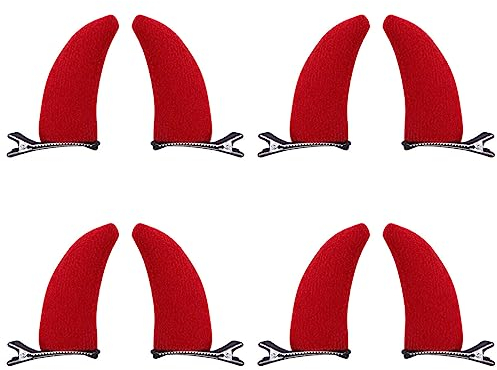 8 Stück Halloween-kostüme Horn-clips Teufelsform Haarschmuck Für Cosplay Und Partys