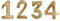 B2S BACK2SEASON Adventszahlen 1234 Kerzenpin Gold Antik Kerzenstecker 4 Stück Kerzendeko Advent 4er Set
