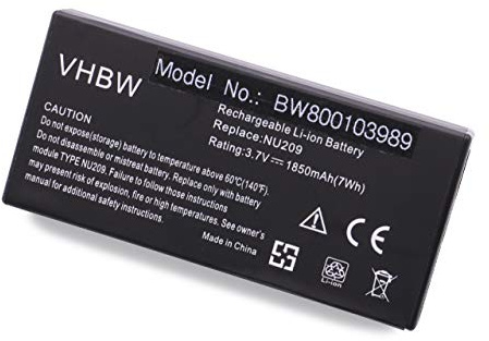 vhbw Akku kompatibel mit Dell Poweredge H700 | Perc 5i, NU209, E2K-UCP-61(B), M600., M605, PERC5I Notebook (1850 mAh, 3,7 V, Li-Ion)