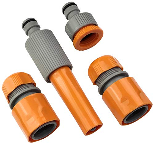 AERZETIX - Juego/Set de 4 Accesorios de jardinería 1/2'' Racor/Adaptador/Conector Rápido de Riego Multifuncional - Racor de Grifo - Herramienta de Jardín - Sistema de Riego - C47439