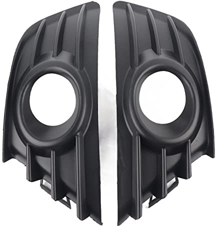 Yuecoom Grille antibrouillard, paire de garnitures de couvercle de cadre de calandre antibrouillard avant de pare-chocs avant de voiture noir pour Citroen C4 2004-2008