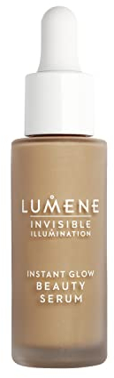 LUMENE Invisible Illumination Glow Beauty Serum Flüssige Foundation, Vegan, Universal Tan 30 ml