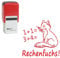 Lehrerstempel Rechenfuchs - Automatikstempel inkl. Stempelkissen rot - Kinder Motivstempel Fuchs Stempel Schule Mathe - 24 x 24 mm